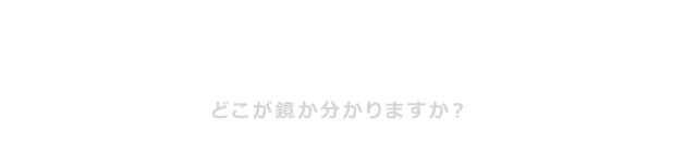 WHERE IS Mirror どこが鏡か分かりますか？